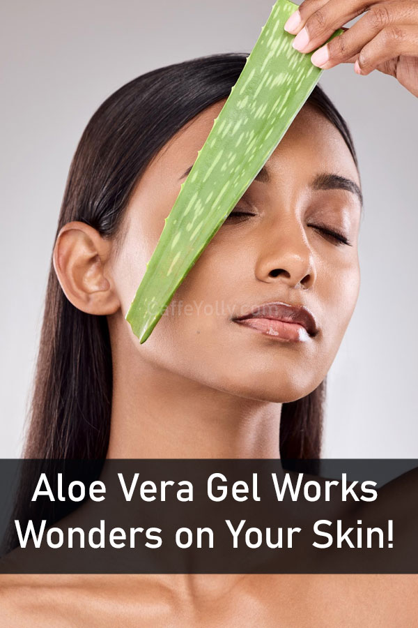 aloe vera plant gel on face
